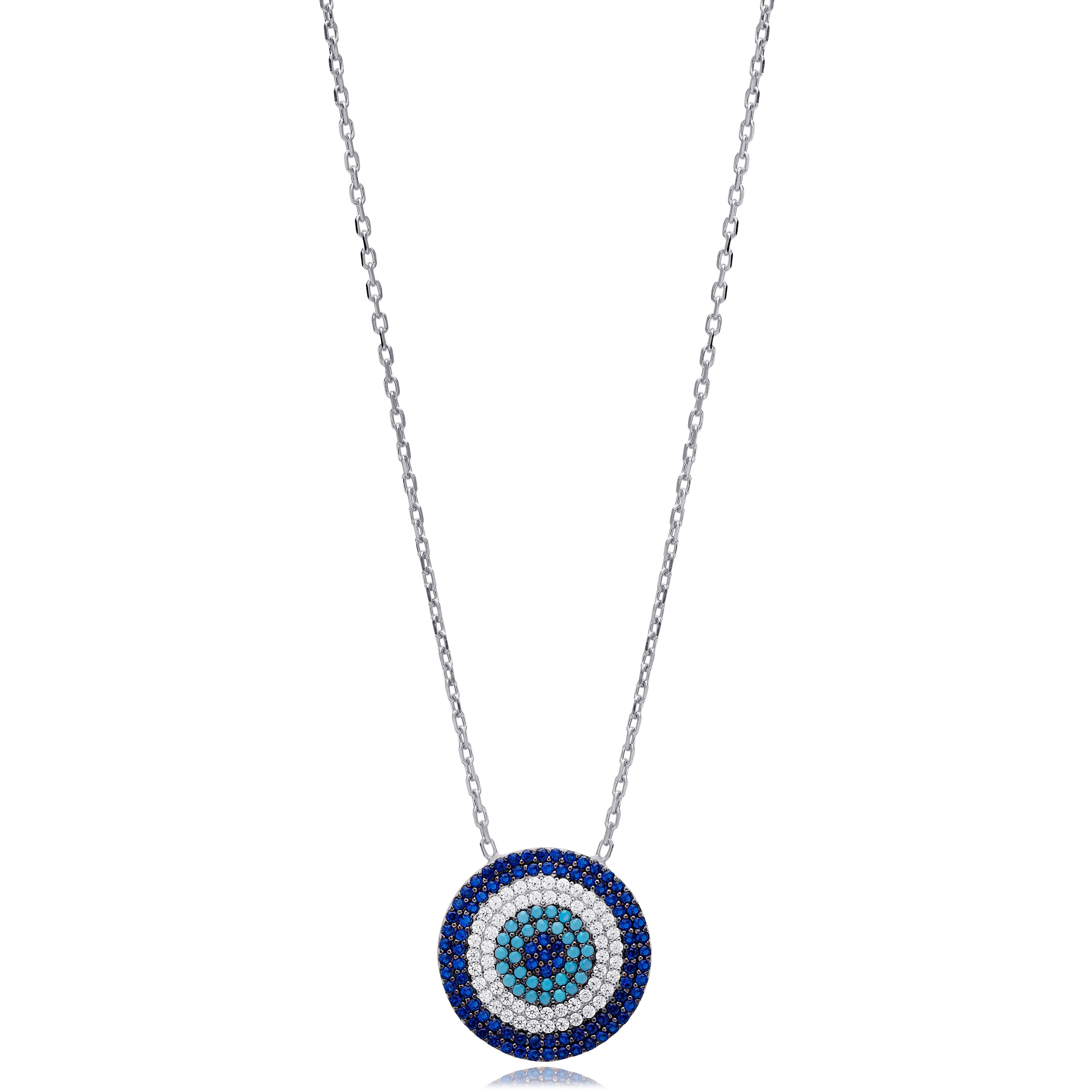 Collier "Evil Eye" en argent massif plaqué or