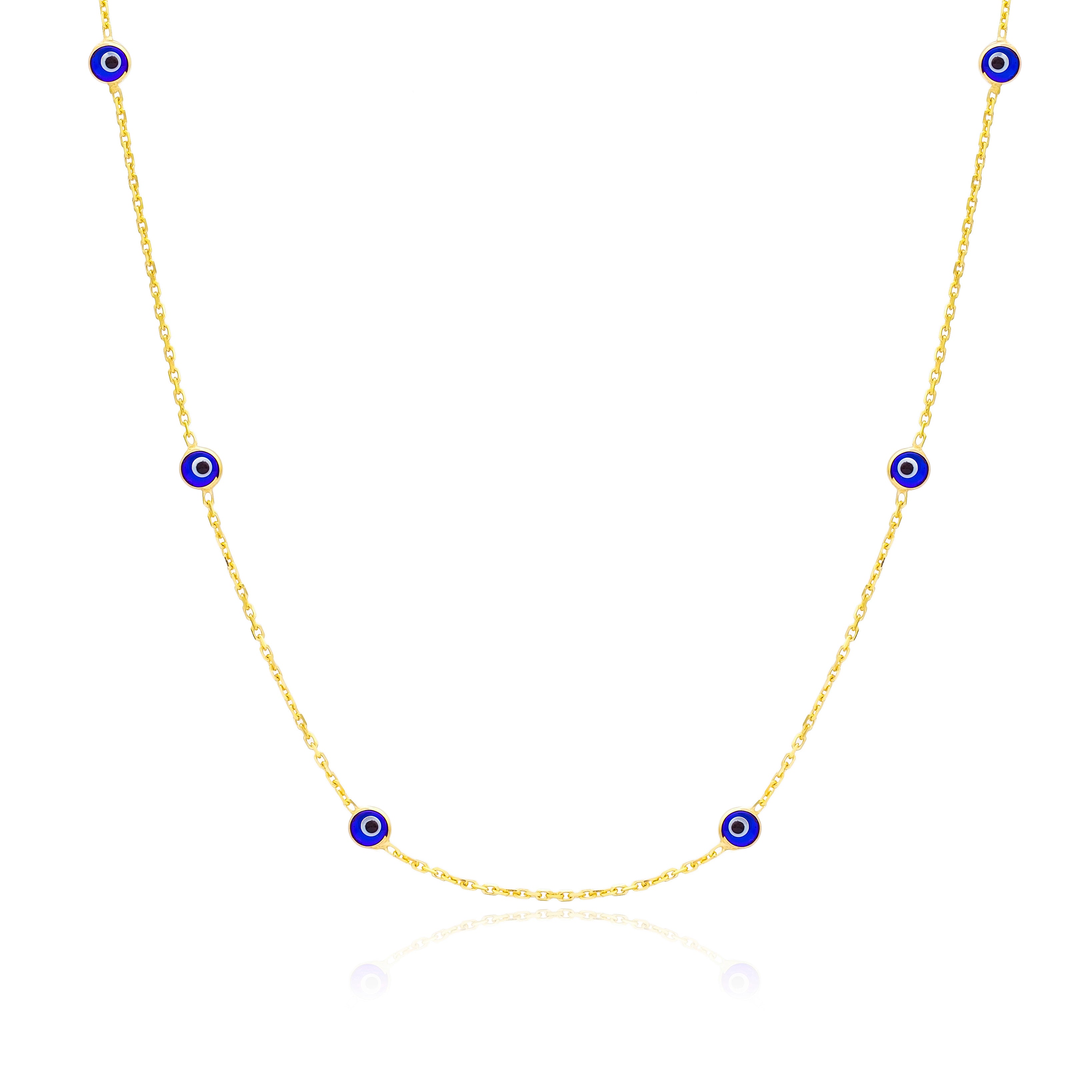 Collier ras de cou perlés "Evil Eye"
