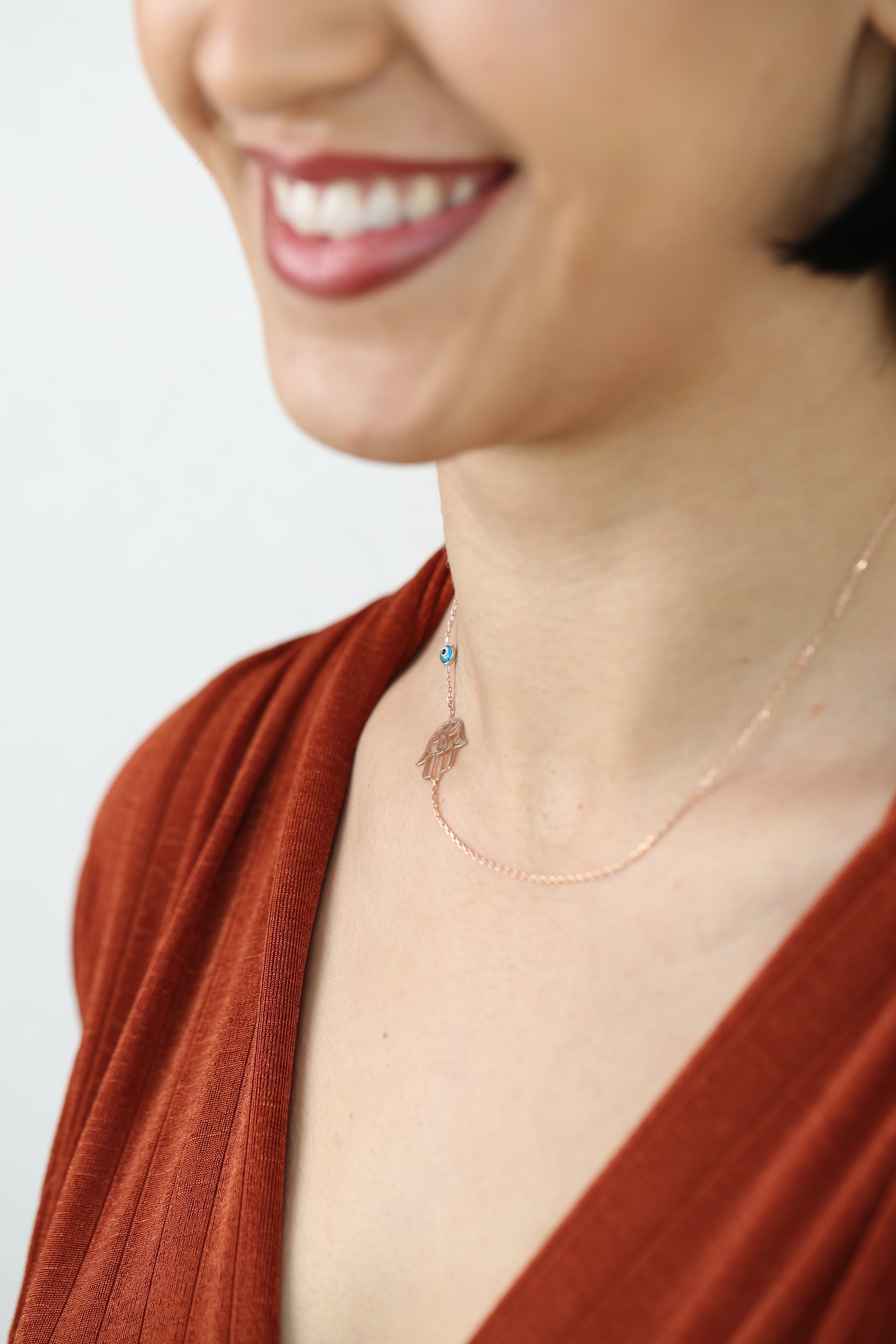 Collier Main de Fatma et Evil Eye