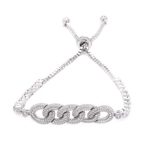 Bracelet maillons en zirconium