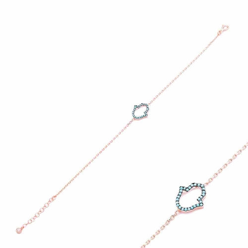 Bracelet Petite Main de Fatma en turquoise