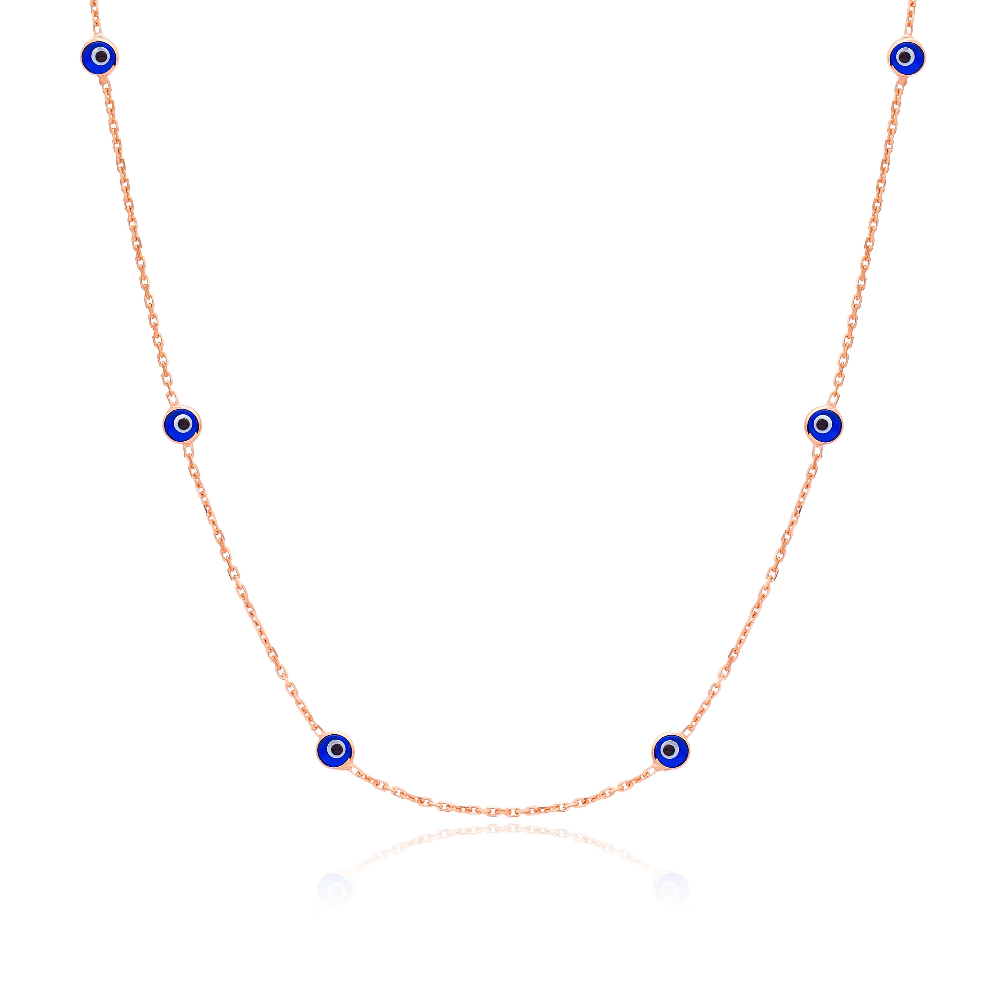 Collier ras de cou perlés "Evil Eye"