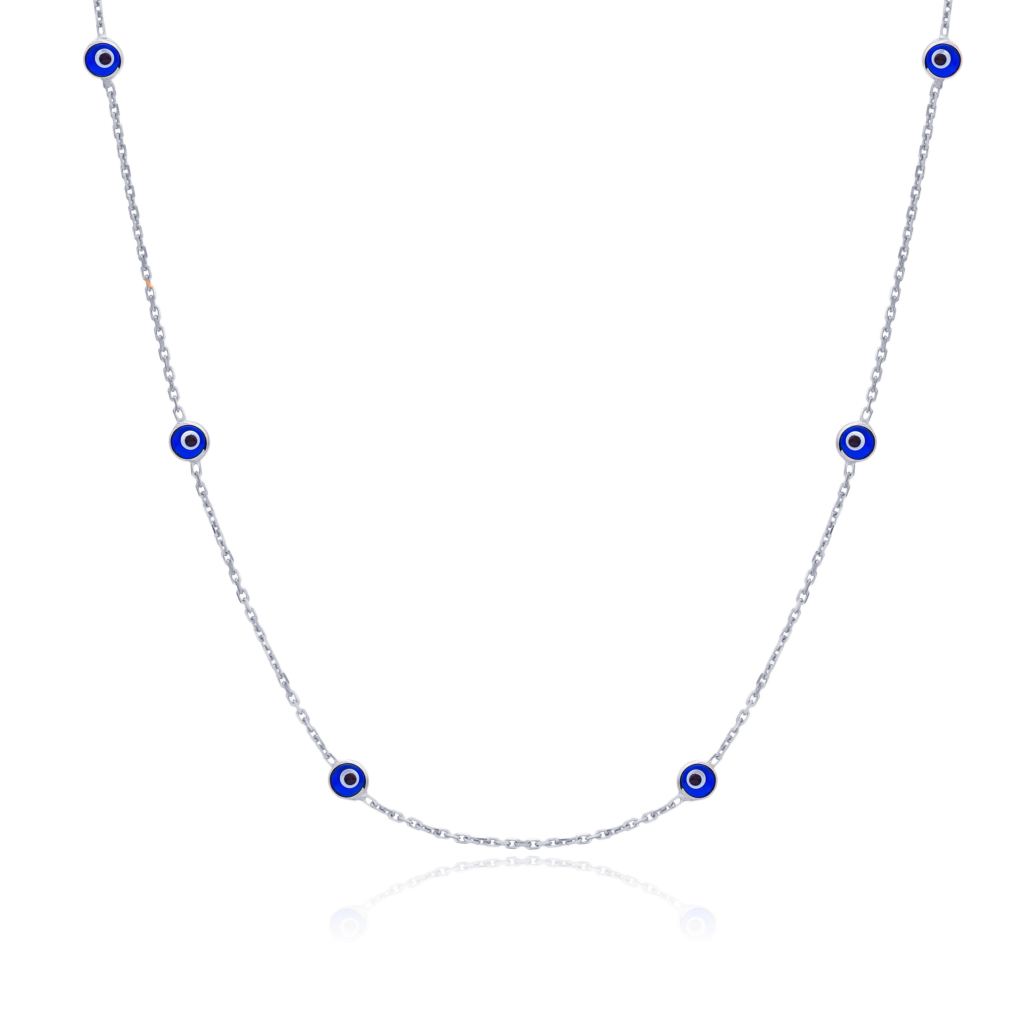 Collier ras de cou perlés "Evil Eye"