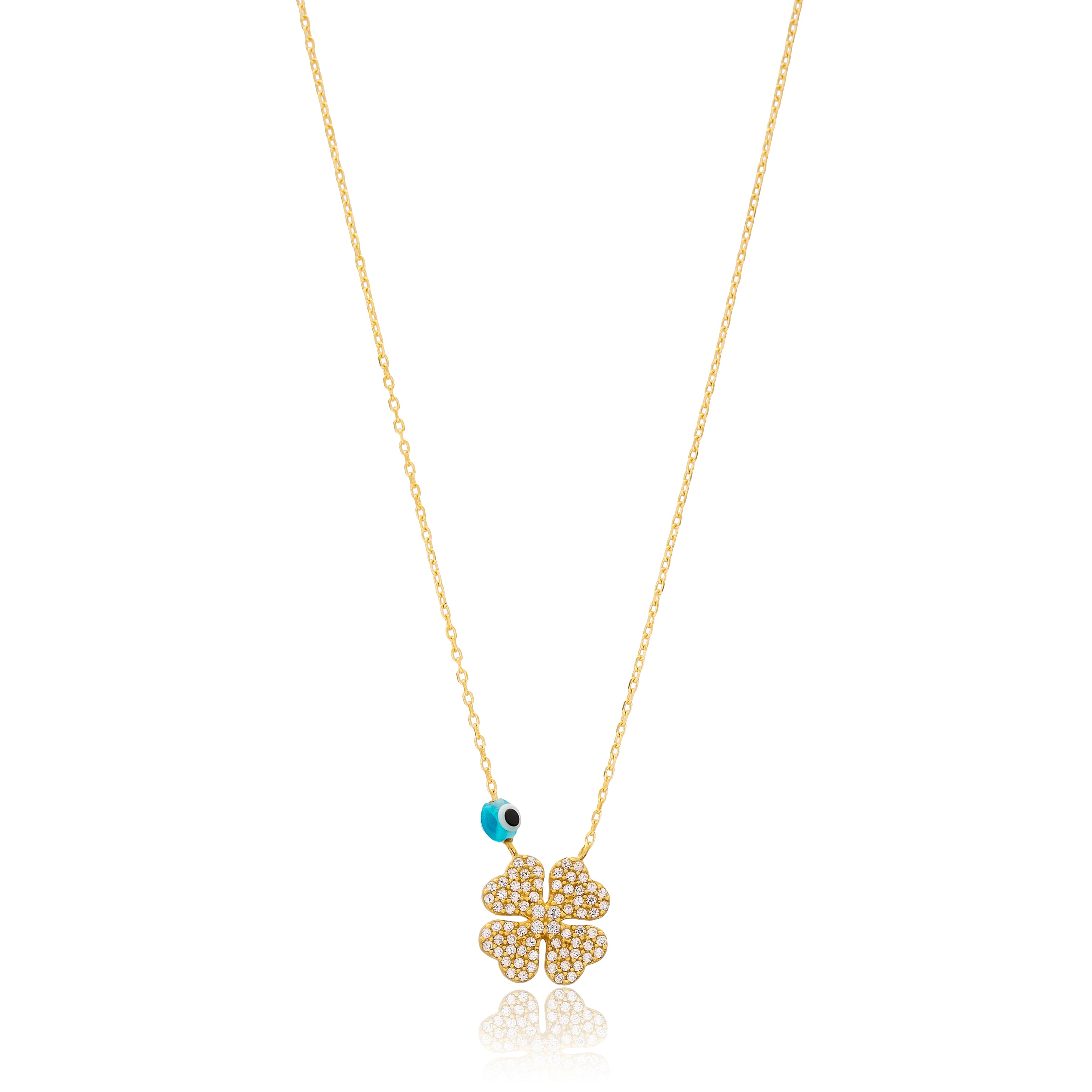Collier chance et protection "trèfle" et "Evil Eye"