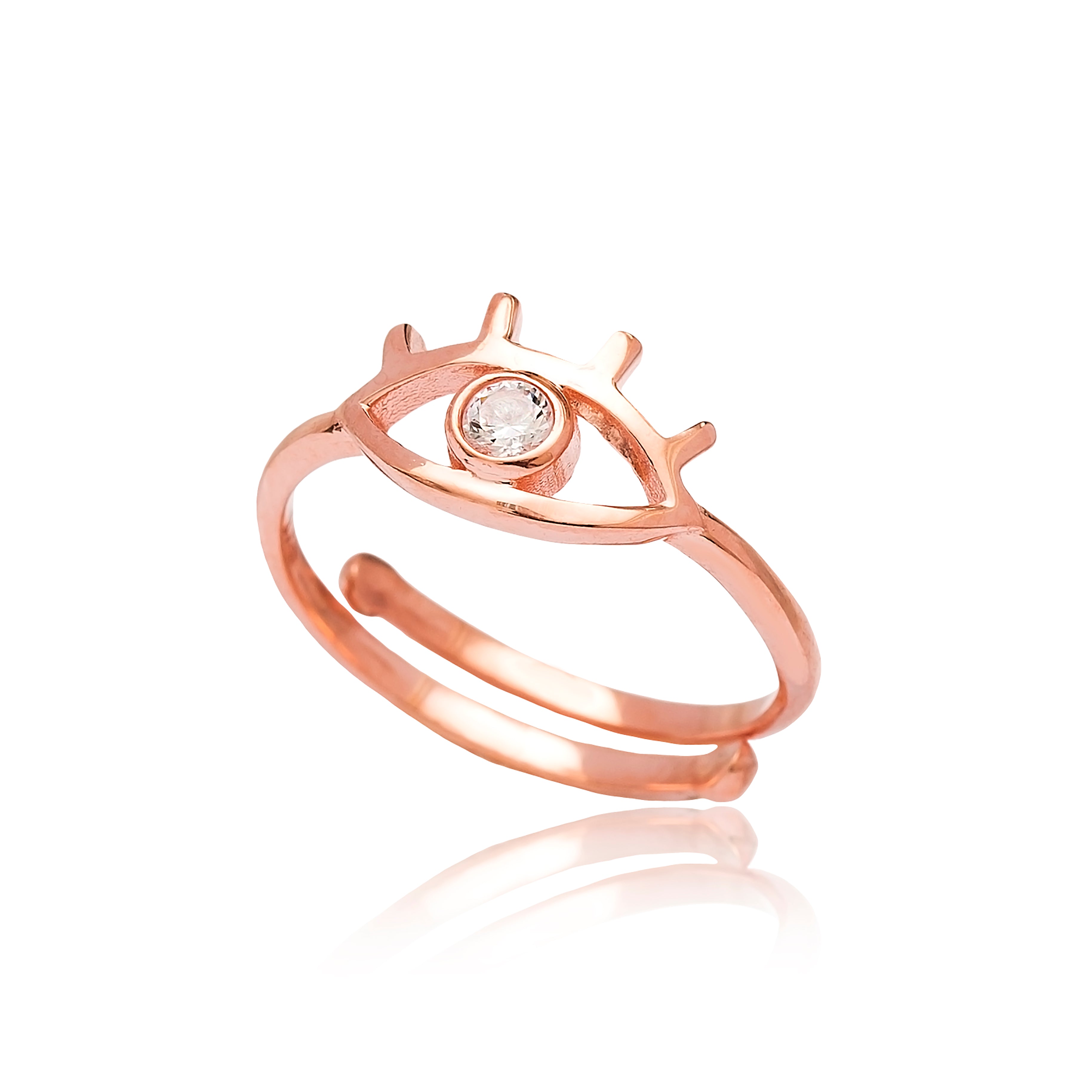 Bague ajustable "Evil Eye"