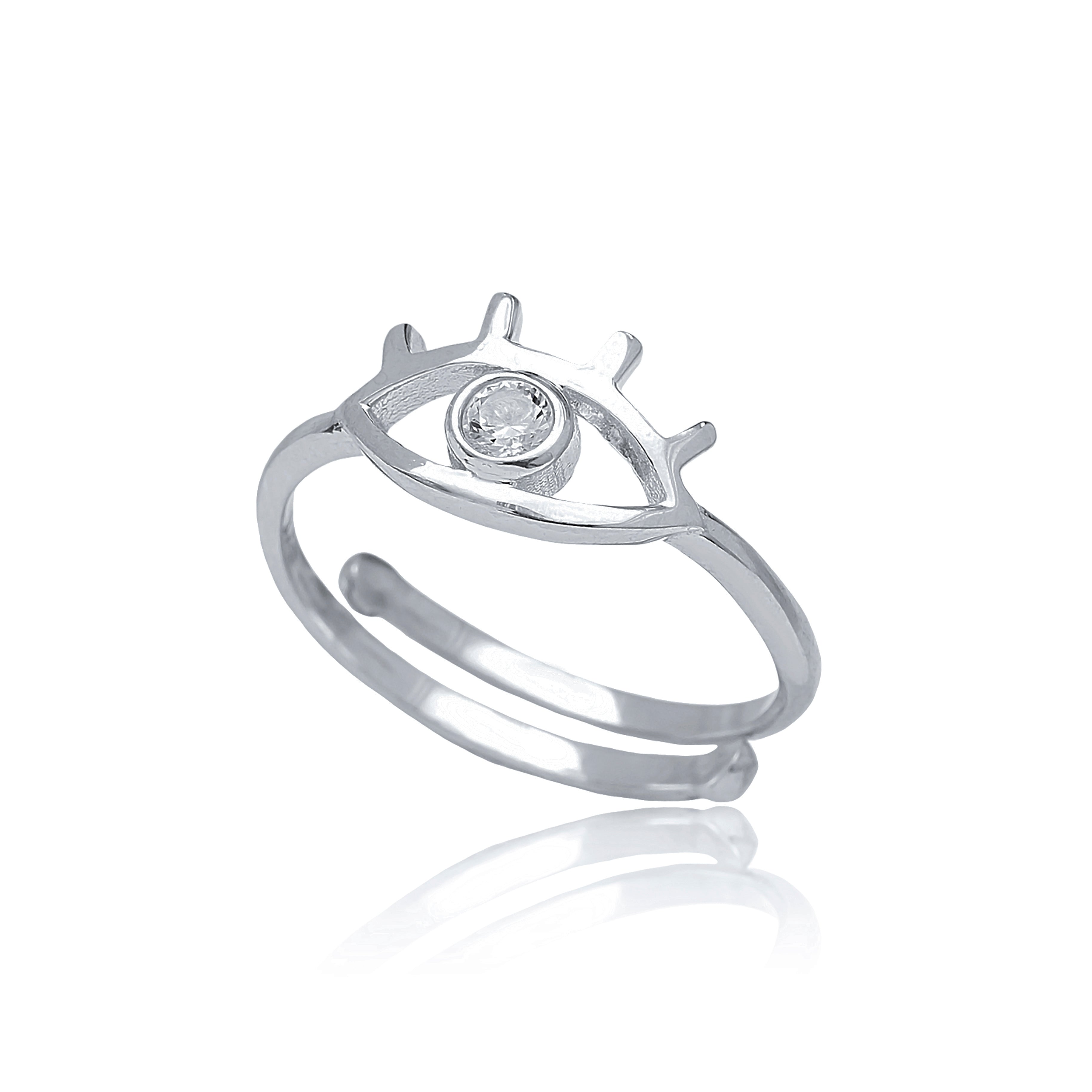 Bague ajustable "Evil Eye"
